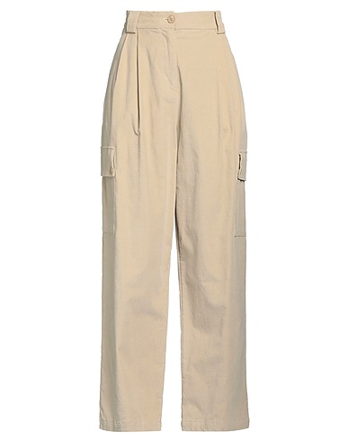 MOMONÍ Casual trouser Beige 97% Cotton, 3% Elastane