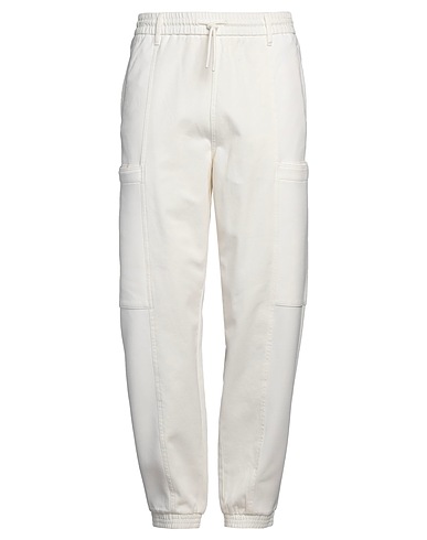 ARMANI EXCHANGE Casual pants White 100% Cotton, Polyester, Elastane