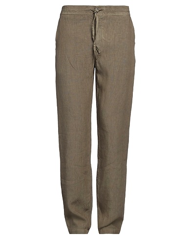 120% LINO Casual pants Military green 100% Linen