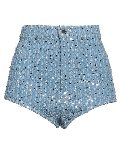 ROTATE BIRGER CHRISTENSEN Shorts & Bermuda Blue 100% Cotton, Polyester