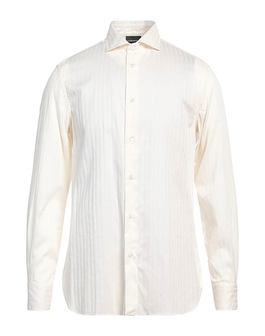 EMPORIO ARMANI Solid color shirt White 100% Cotton
