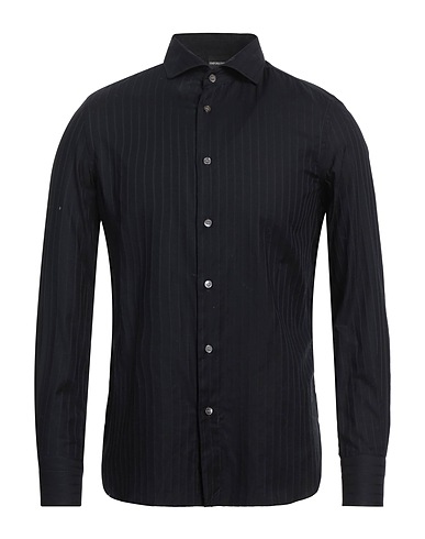 EMPORIO ARMANI Camicia tinta unita Blu notte 100% Cotone
