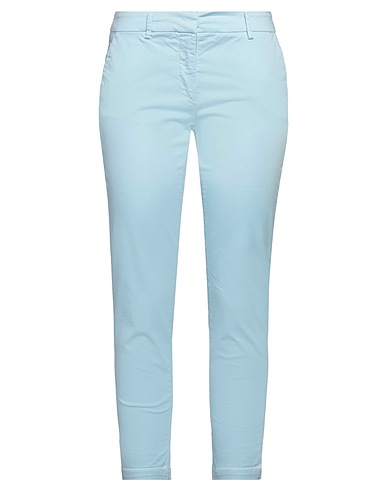 KONTATTO Casual pants Sky blue 98% Cotton, 2% Elastane