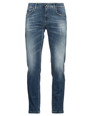 TAKE-TWO Denim trousers Blue 98% Cotton, 2% Elastane