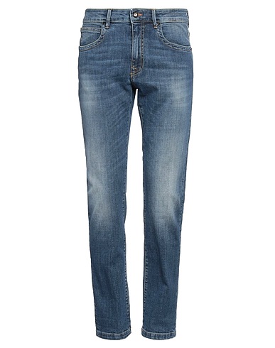 TAKE-TWO Denim trousers Blue 98% Cotton, 2% Elastane