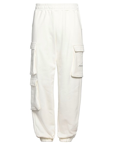 HINNOMINATE Casual trouser Off white 100% Cotton