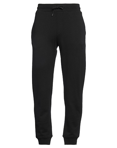 EMPORIO ARMANI Casual pants Black 100% Cotton, Elastane