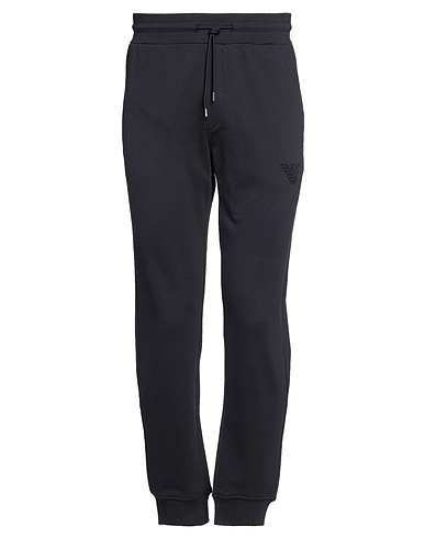 EMPORIO ARMANI Casual pants Navy 100% Cotton, Elastane