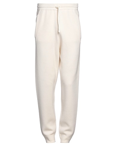EMPORIO ARMANI Casual trouser Ivory 92% Virgin Wool, 4% Polyamide, 3% Cashmere, 1% Elastane