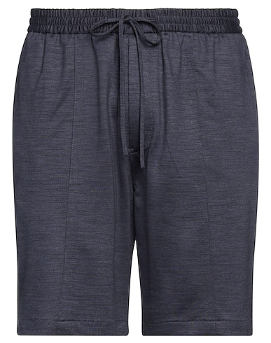EMPORIO ARMANI Shorts & Bermuda Navy blue 57% Virgin Wool, 43% Lyocell