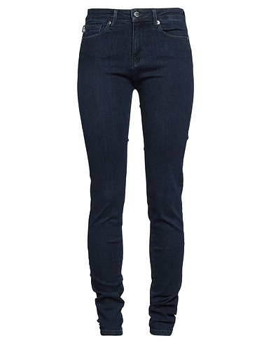 LOVE MOSCHINO Denim trousers Blue 88% Cotton, 9% Polyester, 3% Elastane