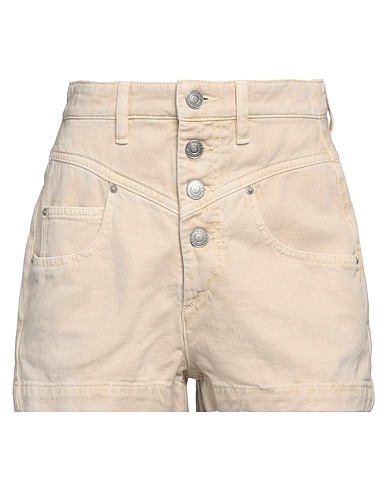 MARANT ÉTOILE Denim shorts Beige 100% Cotton