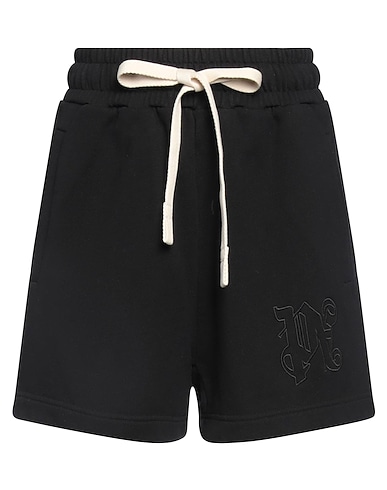 PALM ANGELS Shorts & Bermuda NERO 100% Cotton, Polyester