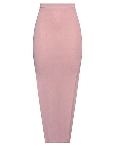RICK OWENS Long skirt Antique rose 97% Virgin Wool, 2% Polyamide, 1% Elastane