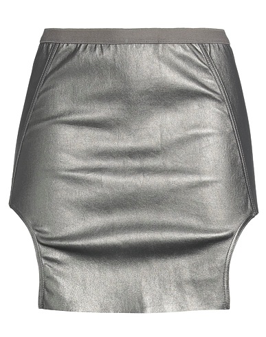 RICK OWENS Minigonna Piombo 65% Pelle di agnello, 34% Cotone, 1% Lycra®