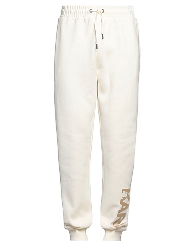 KARL LAGERFELD Casual pants White 70% Organic cotton, 30% Polyester