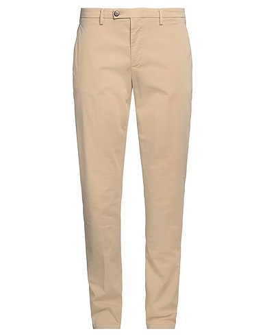SPARVIERI Casual pants Beige 97% Cotton, 3% Elastane