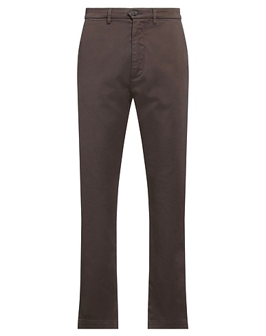 PENCE Casual trouser Chocolate brown 97% Cotton, 3% Elastane