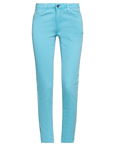 NO SECRETS Casual pants Sky blue 97% Cotton, 3% Elastane