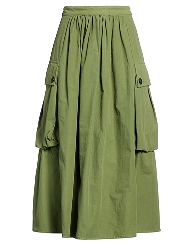 DEPARTMENT 5 Midi skirt VERDE MILITARE 100% Cotton
