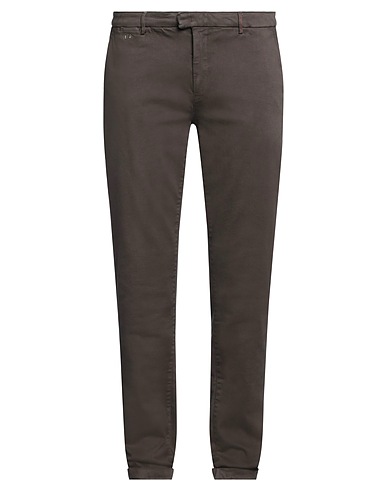 TRAMAROSSA Denim trousers Dark brown 87% Cotton, 9% Polyester, 4% Elastane
