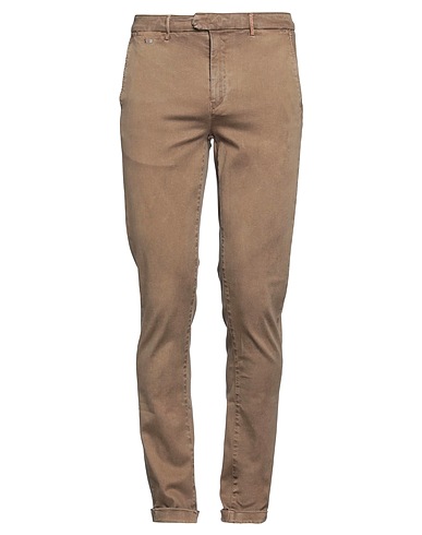 TRAMAROSSA Denim trousers Khaki 87% Cotton, 9% Polyester, 4% Elastane