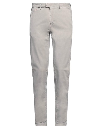 TRAMAROSSA Denim trousers Light grey 87% Cotton, 9% Polyester, 4% Elastane