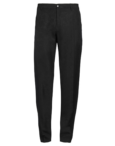 DOLCE&GABBANA Casual trouser Black 50% Virgin Wool, 50% Viscose