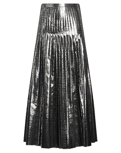 GUCCI Long skirt Silver 69% Silk, 31% Metallic fiber