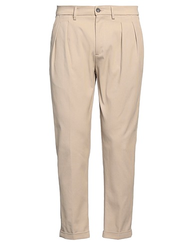 TAKESHY KUROSAWA Casual trouser Beige 57% Cotton, 40% Nylon, 3% Elastane