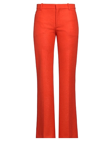 CHLOÉ Casual trouser Orange 90% Virgin Wool, 10% Cashmere, Ramie