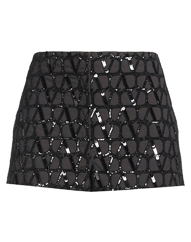 VALENTINO GARAVANI Shorts & Bermuda Dark brown 100% Virgin Wool, Polyester