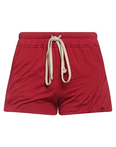 RICK OWENS Shorts & Bermuda Burgundy 100% Cotton