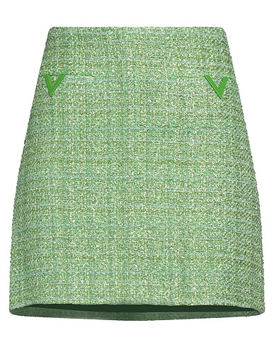 VALENTINO GARAVANI Mini skirt Green 37% Viscose, 21% Wool, 20% Cotton, 16% Synthetic fibers, 6% Metallic fiber