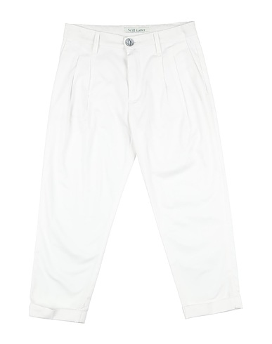 NEILL KATTER Casual trouser White 70% Cotton, 30% Elastane