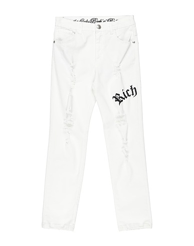 JOHN RICHMOND Denim trousers White 97% Cotton, 3% Elastane