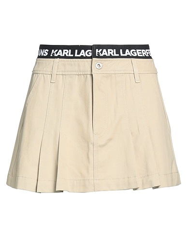 KARL LAGERFELD JEANS Mini skirt Beige 100% Organic cotton
