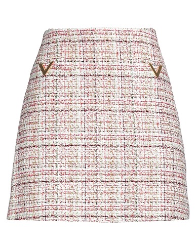 VALENTINO GARAVANI Mini skirt White 44% Viscose, 23% Synthetic fibers, 15% Cotton, 14% Metallic fiber, 4% Wool
