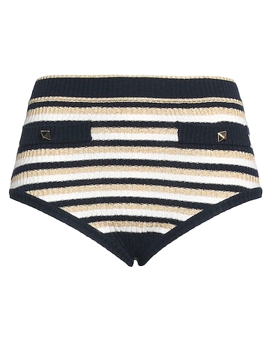 VALENTINO GARAVANI Shorts & Bermuda Midnight blue 100% Virgin Wool, Viscose, Metallic fiber, Polyamide, Elastane
