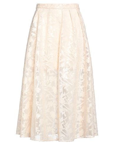 MAJE Midi skirt Beige 100% Polyester