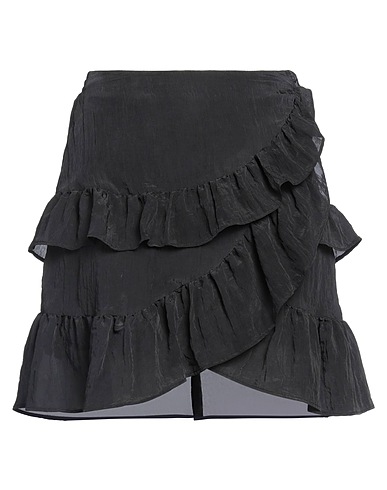 MAJE Mini skirt Black 71% Polyester, 29% Polyamide
