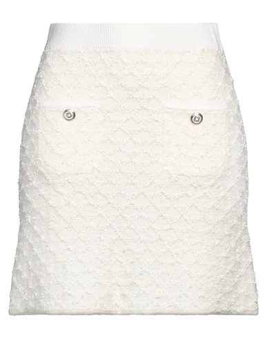 MAJE Mini skirt Ivory 75% Synthetic fibers, 15% Paper, 8% Wool, 2% Mohair wool
