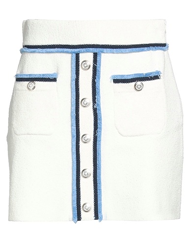 MAJE Mini skirt White 55% Cotton, 43% Polyamide, 2% Elastane