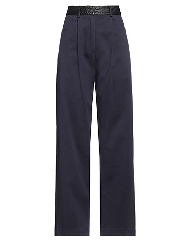 8PM Casual pants Navy 97% Cotton, 3% Elastane, Polyurethane, Viscose