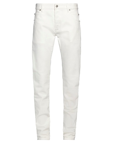 BALMAIN Denim trousers White 98% Cotton, 2% Polyurethane