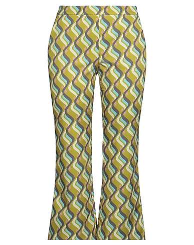 MALÌPARMI Casual pants Green 90% Polyester, 10% Elastane
