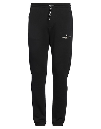 EMPORIO ARMANI Casual trouser Black 76% Cotton, 18% Polyester, 6% Elastane