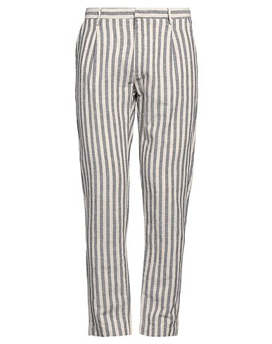 YAN SIMMON Casual trouser Blue 50% Linen, 25% Cotton, 25% Polyester