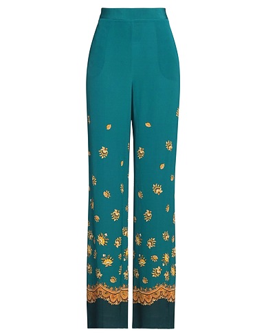 ETRO Casual trouser Deep teal 100% Silk