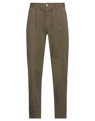 OUTFIT Pantalón Verde militar 97% Algodón, 3% Elastán